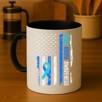 Child Abuse Awareness US Flag Child Abuse Prevention Month Coffee Mug thumb 4