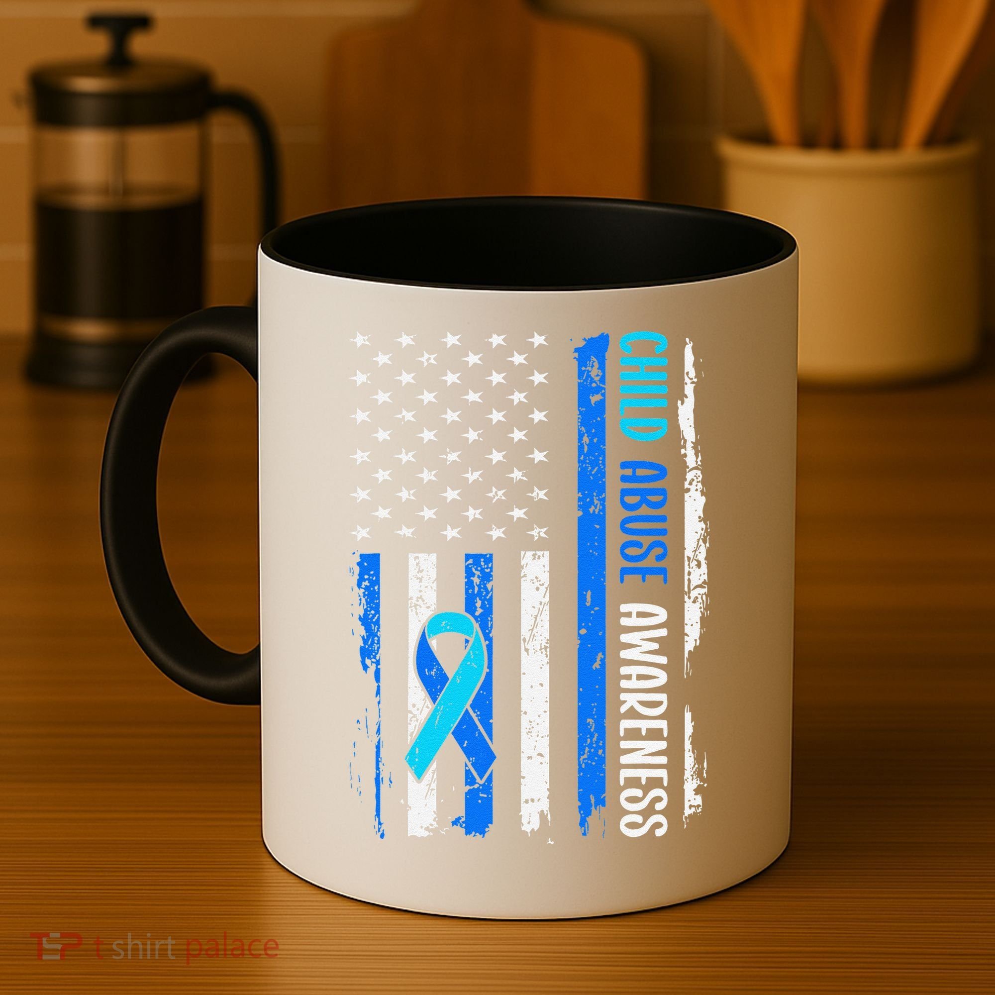 Child Abuse Awareness US Flag Child Abuse Prevention Month Coffee Mug