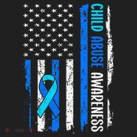 Child Abuse Awareness US Flag Child Abuse Prevention Month Beanie thumb 2