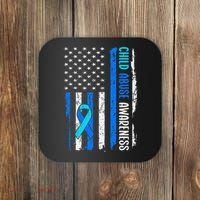 Child Abuse Awareness US Flag Child Abuse Prevention Month Coaster thumb 0