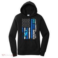Child Abuse Awareness US Flag Child Abuse Prevention Month Women's Hoodie thumb 0