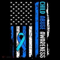 Child Abuse Awareness US Flag Child Abuse Prevention Month 16oz Travel Tumbler thumb 2