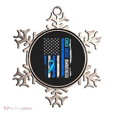 Child Abuse Awareness US Flag Child Abuse Prevention Month Ornament