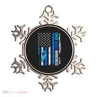 Child Abuse Awareness US Flag Child Abuse Prevention Month Ornament thumb 0