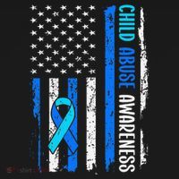 Child Abuse Awareness US Flag Child Abuse Prevention Month Ornament thumb 1
