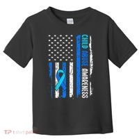 Child Abuse Awareness US Flag Child Abuse Prevention Month Toddler T-Shirt thumb 0