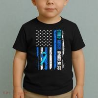 Child Abuse Awareness US Flag Child Abuse Prevention Month Toddler T-Shirt thumb 2