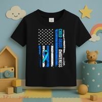 Child Abuse Awareness US Flag Child Abuse Prevention Month Toddler T-Shirt thumb 3