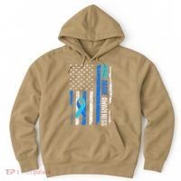 Child Abuse Awareness US Flag Child Abuse Prevention Month Hoodie thumb 0