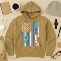 Child Abuse Awareness US Flag Child Abuse Prevention Month Hoodie thumb 3