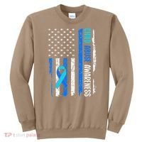 Child Abuse Awareness US Flag Child Abuse Prevention Month Sweatshirt thumb 0