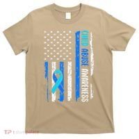 Child Abuse Awareness US Flag Child Abuse Prevention Month T-Shirt thumb 0