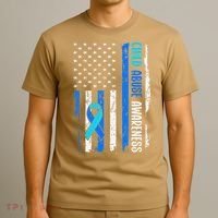 Child Abuse Awareness US Flag Child Abuse Prevention Month T-Shirt thumb 3