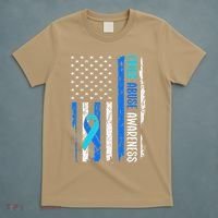 Child Abuse Awareness US Flag Child Abuse Prevention Month T-Shirt thumb 5