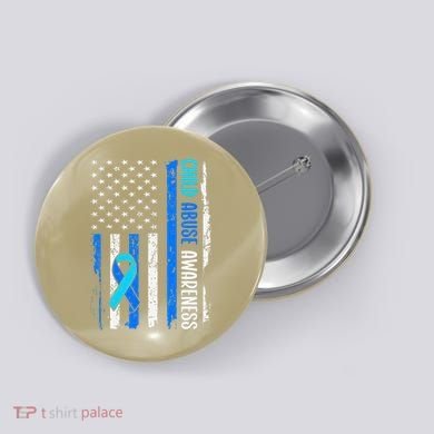 Child Abuse Awareness US Flag Child Abuse Prevention Month Button