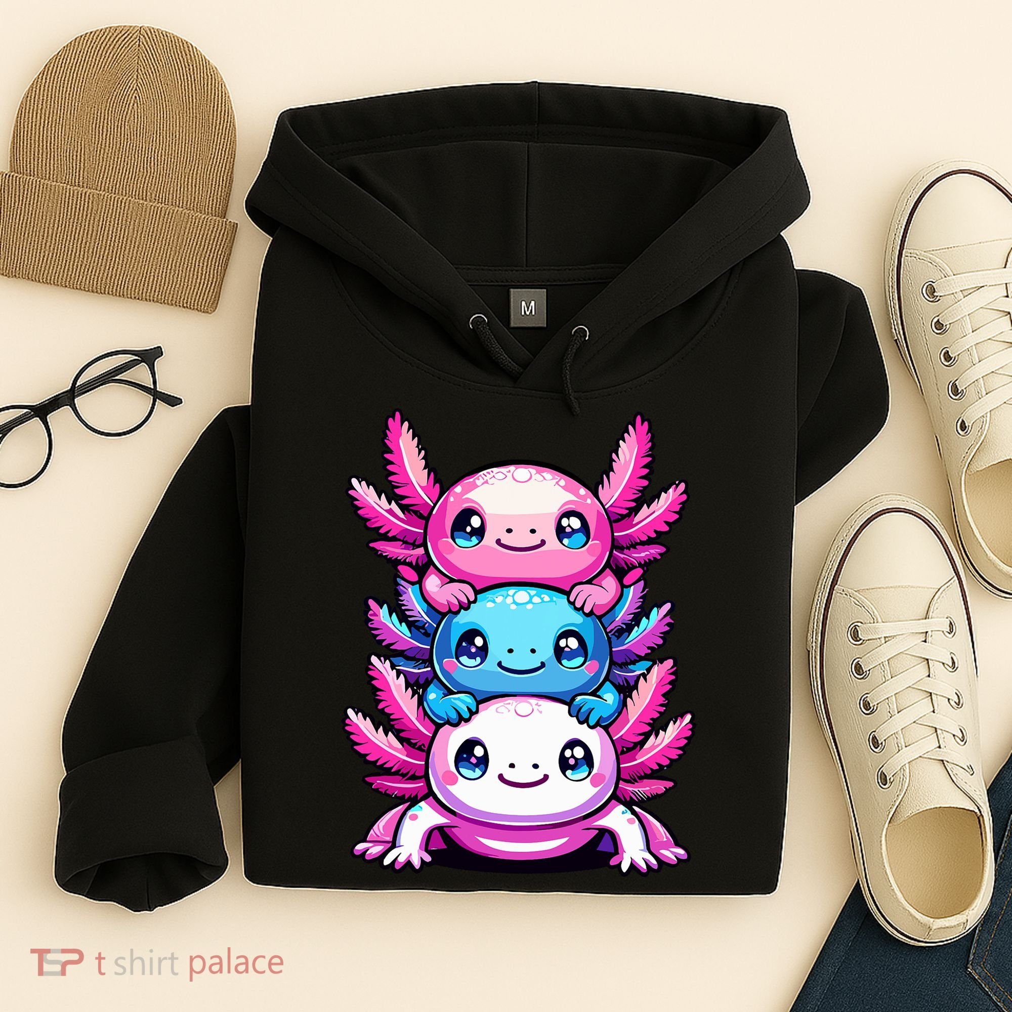 Cute Axolotls Anime Kawaii Axolotl Hoodie