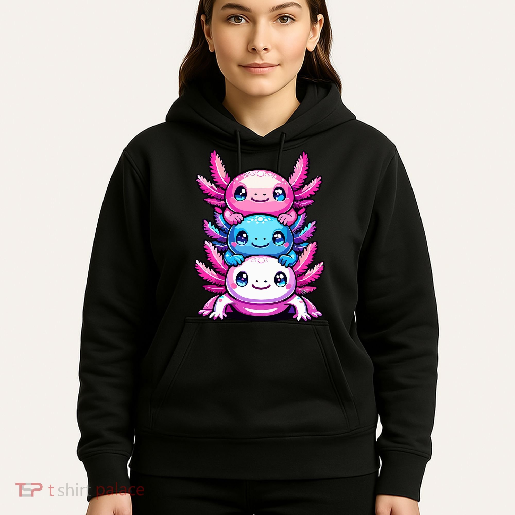 Cute Axolotls Anime Kawaii Axolotl Hoodie