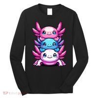 Cute Axolotls Anime Kawaii Axolotl Long Sleeve Shirt thumb 0