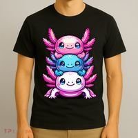 Cute Axolotls Anime Kawaii Axolotl T-Shirt thumb 3