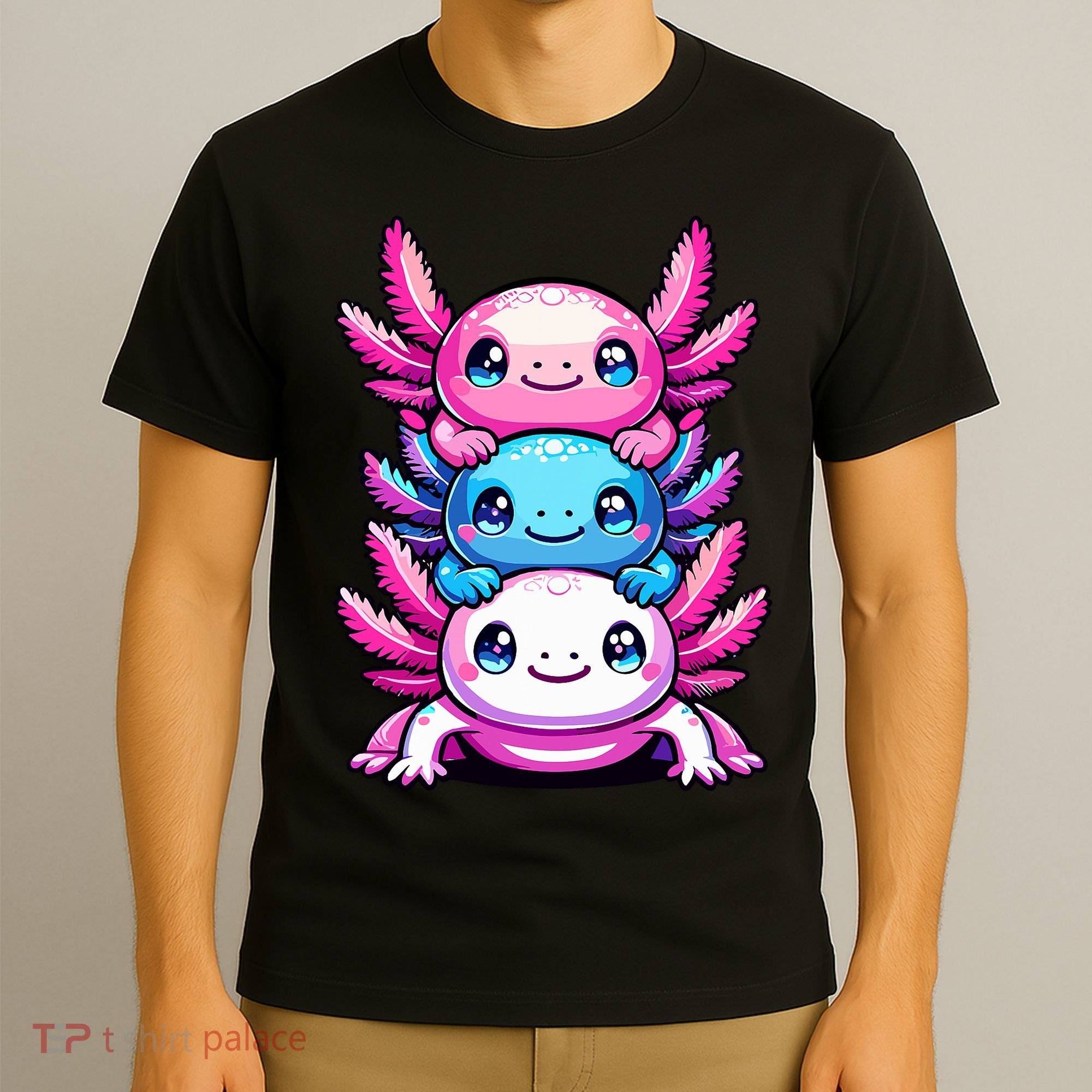 Cute Axolotls Anime Kawaii Axolotl T-Shirt