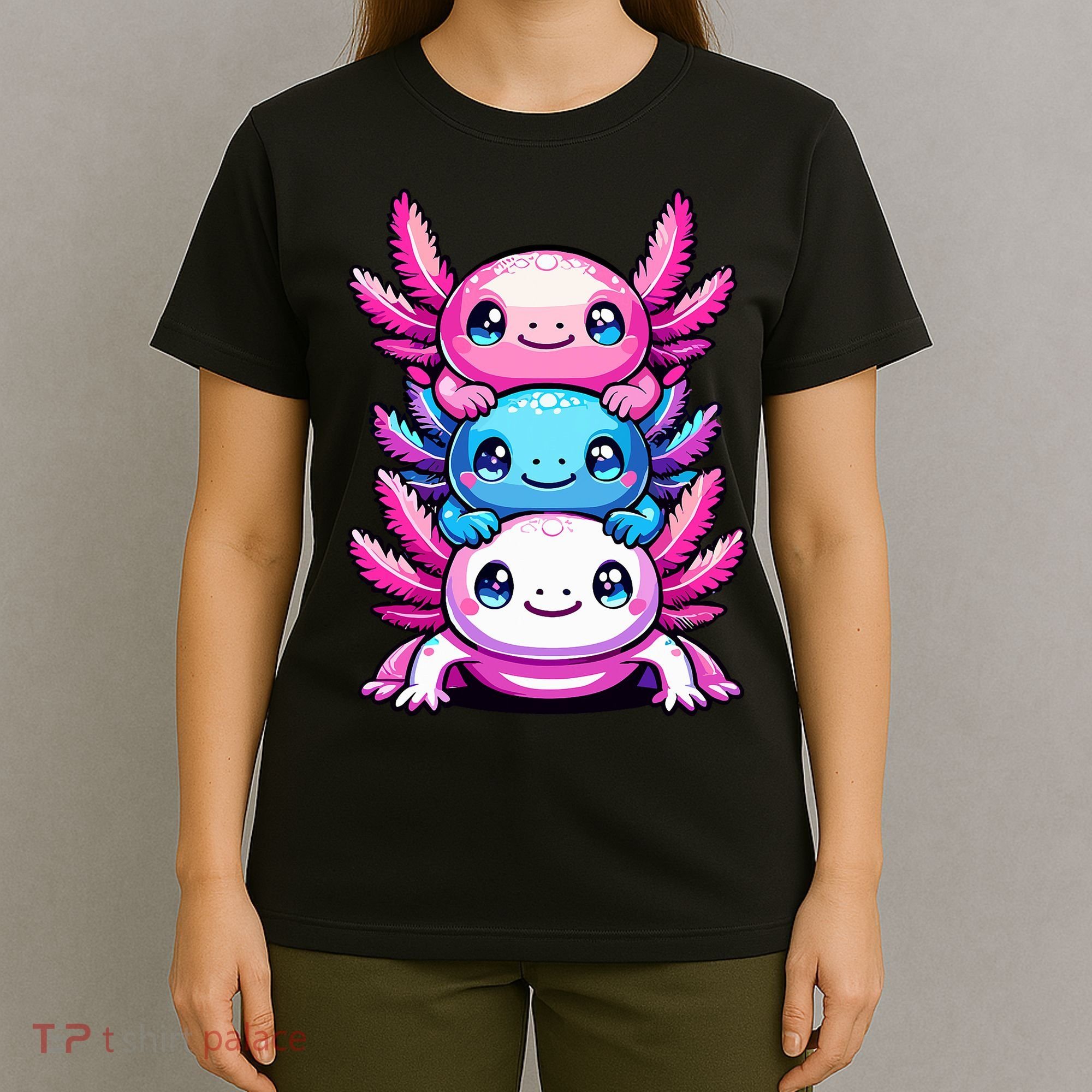 Cute Axolotls Anime Kawaii Axolotl T-Shirt