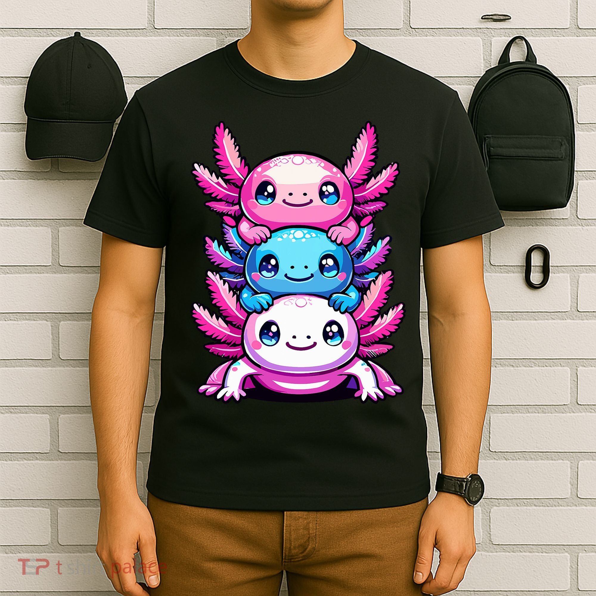 Cute Axolotls Anime Kawaii Axolotl T-Shirt