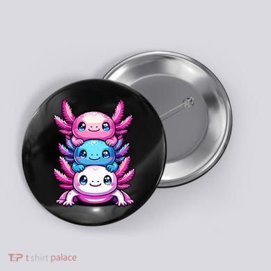 Cute Axolotls Anime Kawaii Axolotl Button
