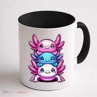 Cute Axolotls Anime Kawaii Axolotl Coffee Mug thumb 1