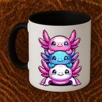 Cute Axolotls Anime Kawaii Axolotl Coffee Mug thumb 2