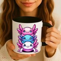 Cute Axolotls Anime Kawaii Axolotl Coffee Mug thumb 3