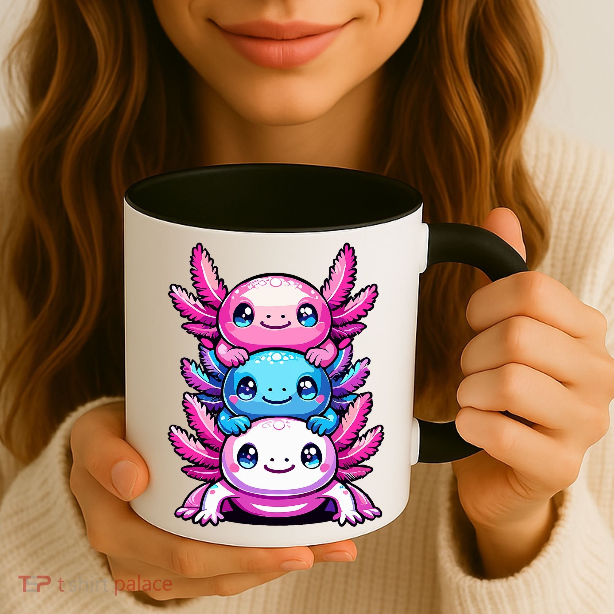Cute Axolotls Anime Kawaii Axolotl Coffee Mug