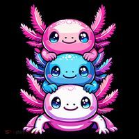 Cute Axolotls Anime Kawaii Axolotl Coffee Mug thumb 5