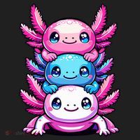 Cute Axolotls Anime Kawaii Axolotl Beanie thumb 2