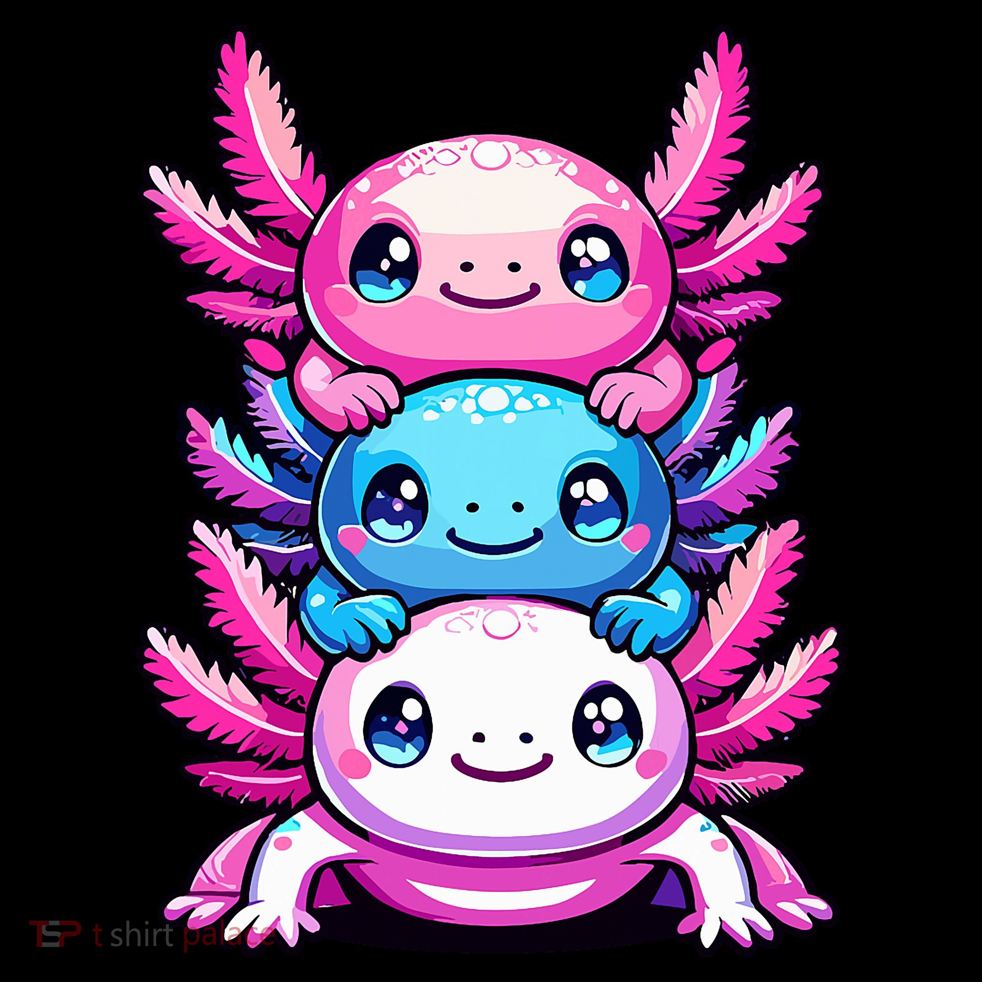 Cute Axolotls Anime Kawaii Axolotl Coaster