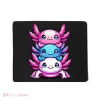 Cute Axolotls Anime Kawaii Axolotl Mousepad thumb 0