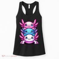 Cute Axolotls Anime Kawaii Axolotl Women's Tank Top thumb 0