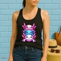Cute Axolotls Anime Kawaii Axolotl Women's Tank Top thumb 2