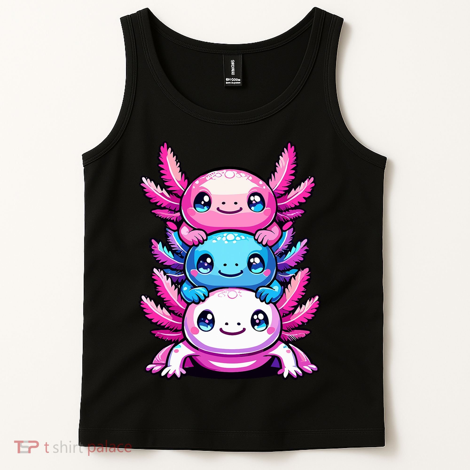 Cute Axolotls Anime Kawaii Axolotl Tank Top