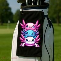 Cute Axolotls Anime Kawaii Axolotl Golf Towel thumb 2