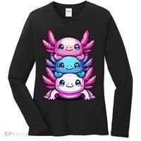 Cute Axolotls Anime Kawaii Axolotl Women's Long Sleeve Shirt thumb 0