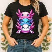 Cute Axolotls Anime Kawaii Axolotl Women's T-Shirt thumb 2