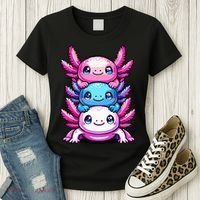 Cute Axolotls Anime Kawaii Axolotl Women's T-Shirt thumb 3