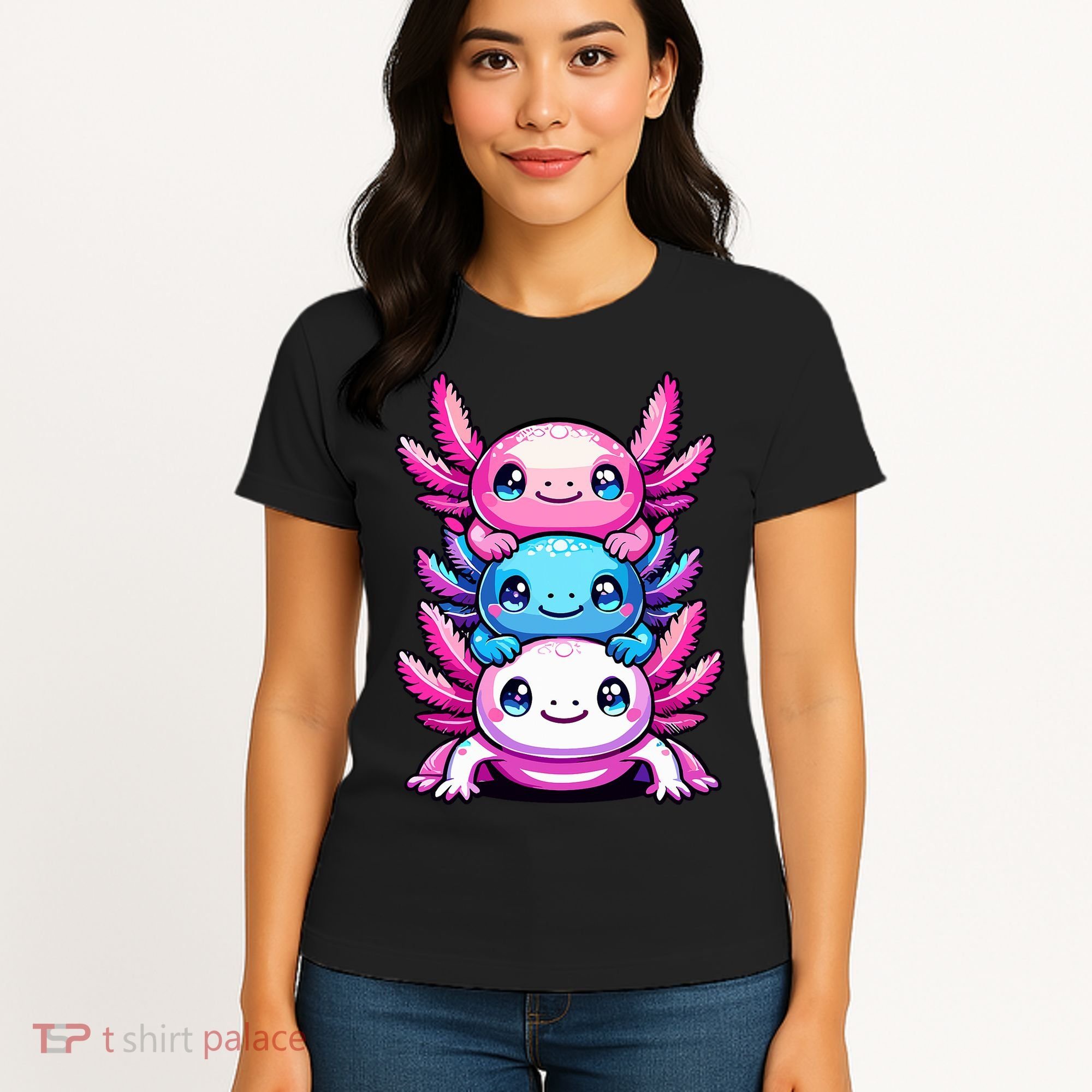 Cute Axolotls Anime Kawaii Axolotl Women's T-Shirt