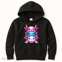 Cute Axolotls Anime Kawaii Axolotl Kids Hoodie thumb 0