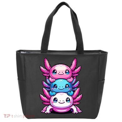 Cute Axolotls Anime Kawaii Axolotl Tote Bag