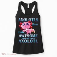 Cute Axolotl Axolotls Are Awesome Plush Pets Girls Boy Women's Tank Top thumb 0