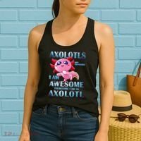 Cute Axolotl Axolotls Are Awesome Plush Pets Girls Boy Women's Tank Top thumb 2