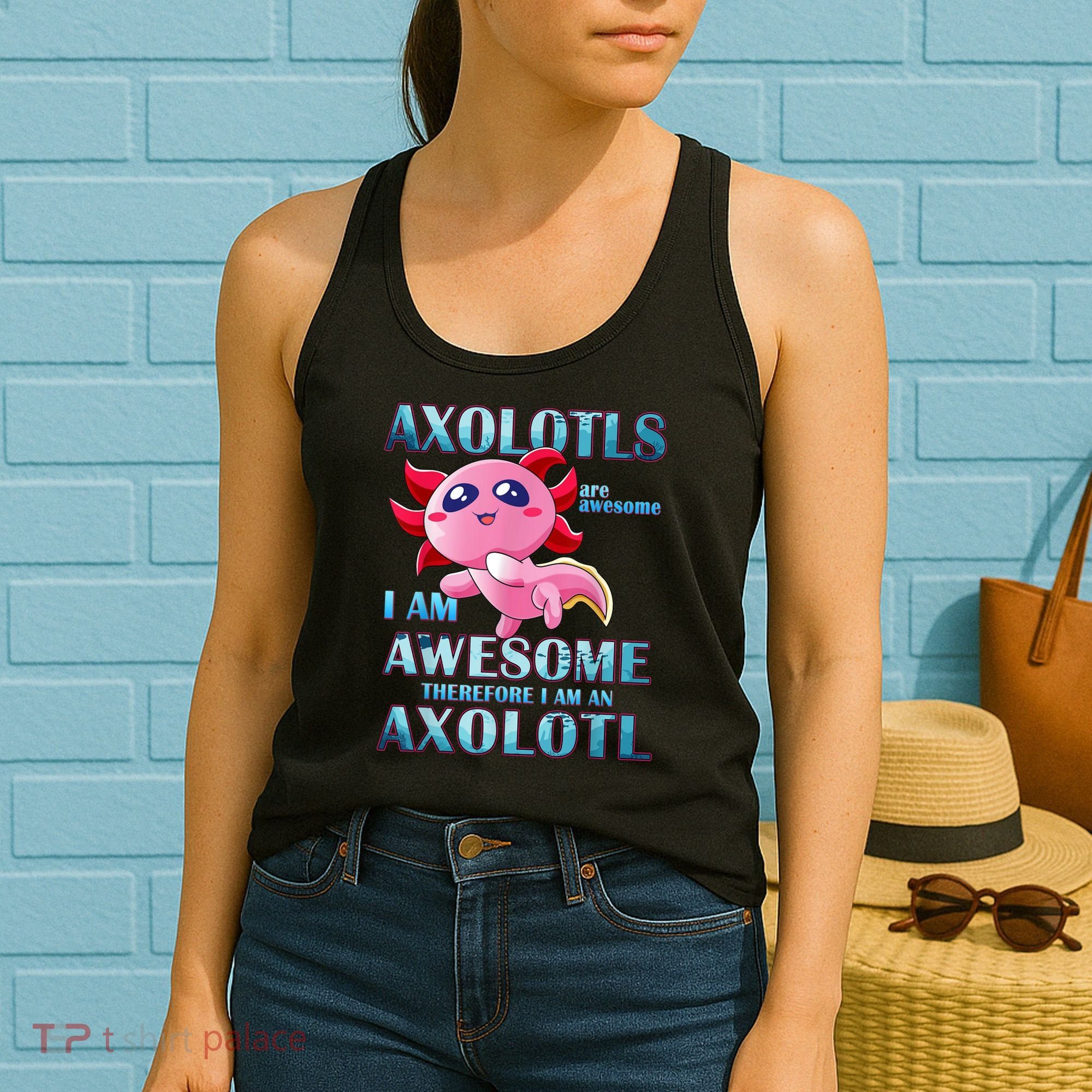 Cute Axolotl Axolotls Are Awesome Plush Pets Girls Boy Women's Tank Top