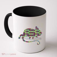 Chameleon Autism Awareness Lizard Puzzle Day Mom Gift Coffee Mug thumb 0