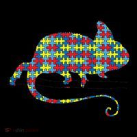 Chameleon Autism Awareness Lizard Puzzle Day Mom Gift Coffee Mug thumb 5